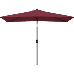 Pelouses & Jardins-vidaXL Parasol d'extérieur avec mât en métal 300x200 cm bordeaux Rouge