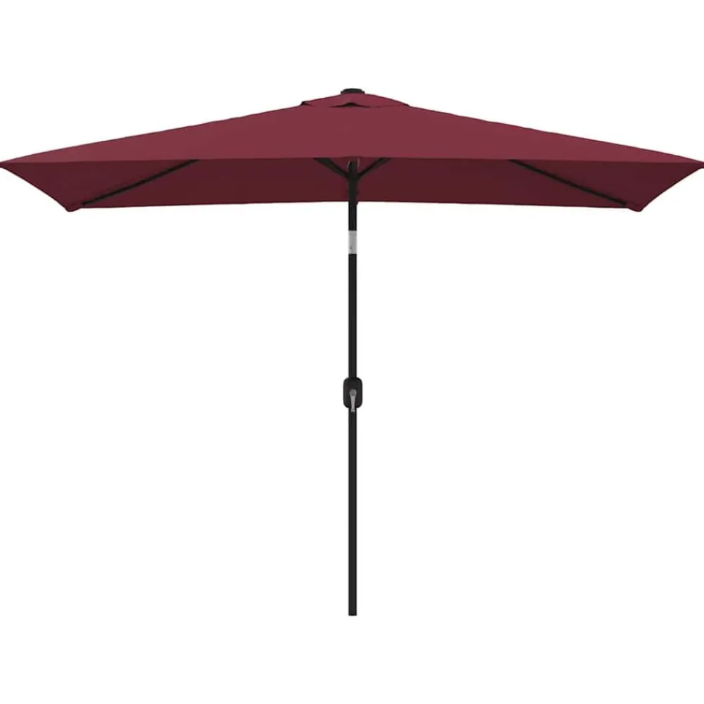 Pelouses & Jardins-vidaXL Parasol d'extérieur avec mât en métal 300x200 cm bordeaux Rouge