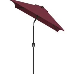 Pelouses & Jardins-vidaXL Parasol d'extérieur avec mât en métal 300x200 cm bordeaux Rouge