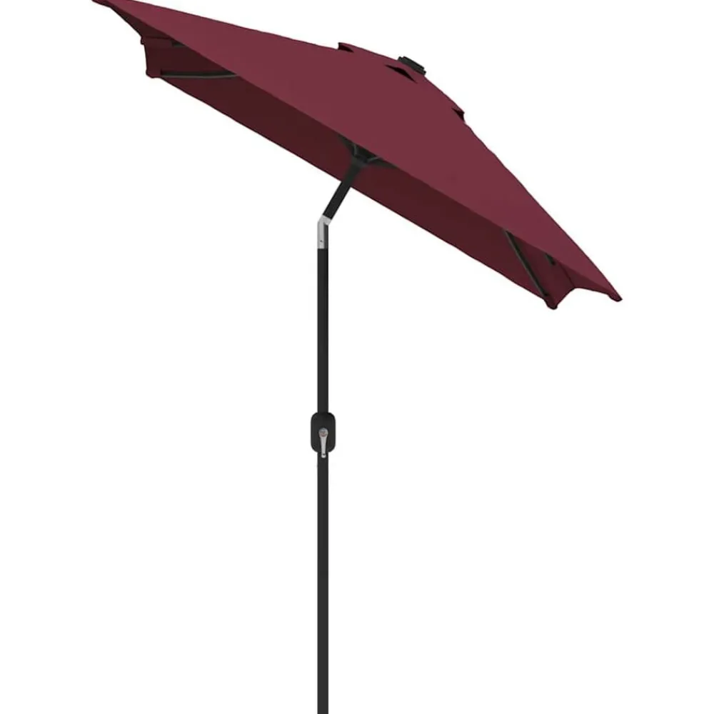 Pelouses & Jardins-vidaXL Parasol d'extérieur avec mât en métal 300x200 cm bordeaux Rouge