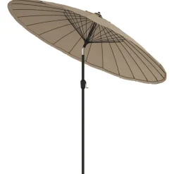 Pelouses & Jardins-vidaXL Parasol d'extérieur avec mât en aluminium 270 cm Taupe