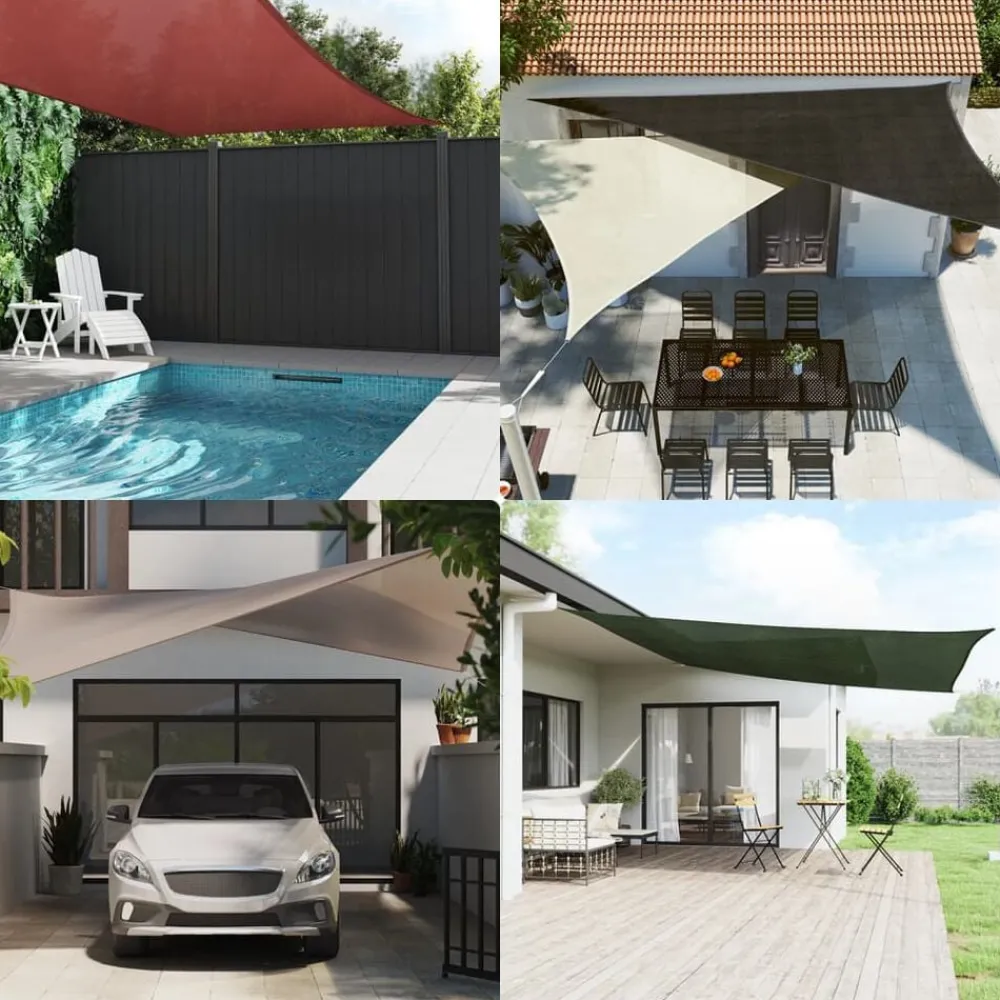 Pelouses & Jardins-vidaXL Parasol en PEHD rectangulaire 2x4 m Beige