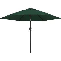 Pelouses & Jardins-vidaXL Parasol 3 m mât en acier Vert