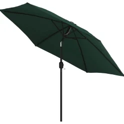 Pelouses & Jardins-vidaXL Parasol 3 m mât en acier Vert
