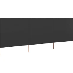 Pelouses & Jardins-vidaXL Paravent 3 panneaux Tissu 400 x 120 Anthracite