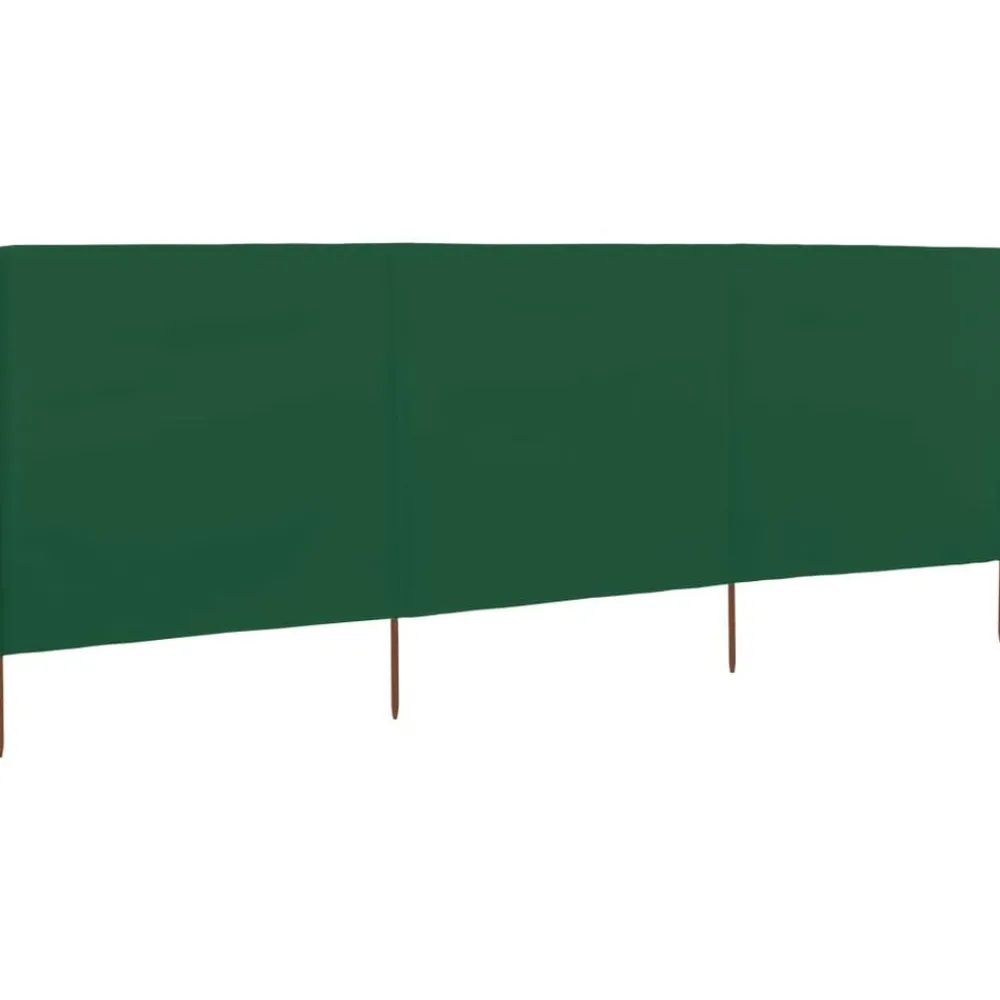 Pelouses & Jardins-vidaXL Paravent 3 panneaux Tissu 400 x 120 cm Vert