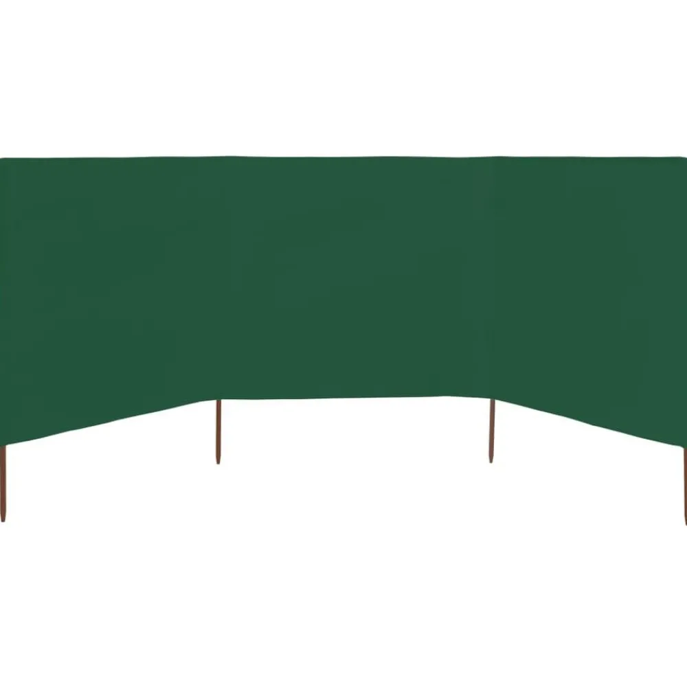 Pelouses & Jardins-vidaXL Paravent 3 panneaux Tissu 400 x 120 cm Vert