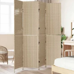 Séparateurs De Pièces-vidaXL Paravent 195 x 180 cm polyrotin Beige
