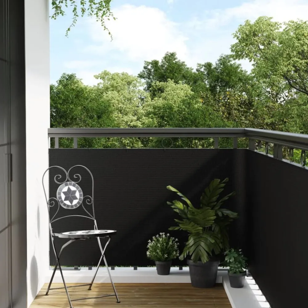 Clôtures & Barrières-vidaXL Paravent de balcon 300x80 cm résine tressée Noir