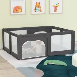 vidaXL Parc pour bébé avec 2 portes Tissu Oxford