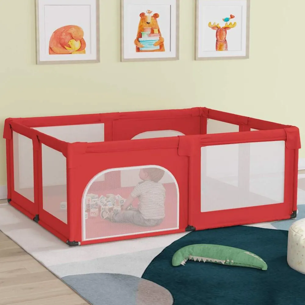 vidaXL Parc pour bébé avec 2 portes Tissu Oxford