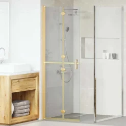 vidaXL Paroi de douche à l'italienne Doré 70 x 6,5 x 190 cm