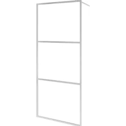 Plomberie-vidaXL Paroi de douche à l'italienne à verre ESG dépoli 80x195 cm Argent