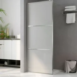 Plomberie-vidaXL Paroi de douche à l'italienne à verre ESG dépoli 80x195 cm Argent