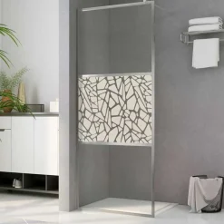 vidaXL Paroi de douche à l'italienne à verre ESG pierre 80x195 cm