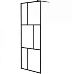 Plomberie-vidaXL Paroi de douche à l'italienne avec verre trempé 80x195 cm Noir