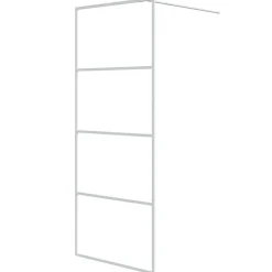 Plomberie-vidaXL Paroi de douche 80x195 cm Verre ESG transparent Blanc