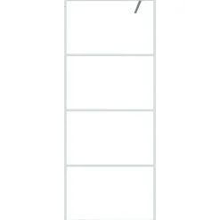 Plomberie-vidaXL Paroi de douche 80x195 cm Verre ESG transparent Blanc