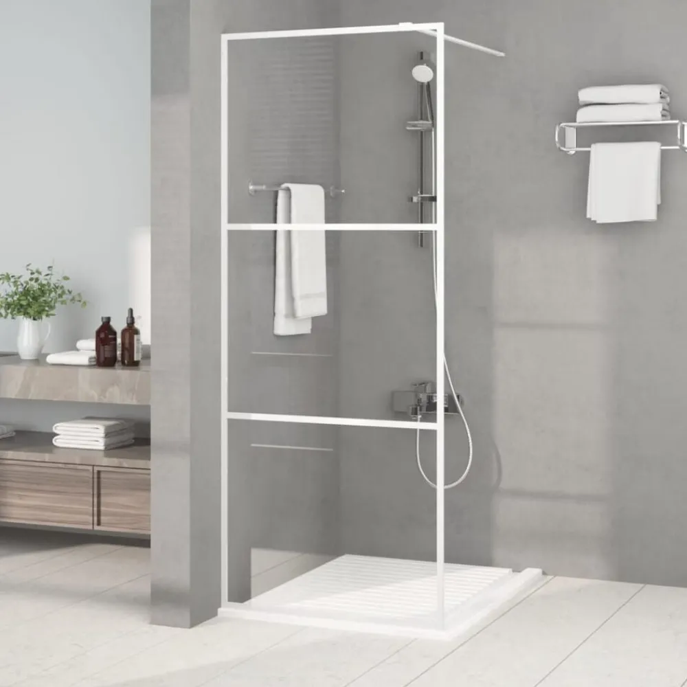 vidaXL Paroi de douche 80x195 cm Verre ESG transparent