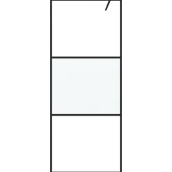 Plomberie-vidaXL Paroi de douche 80x195 cm Verre ESG demi-dépoli Noir