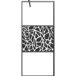 Plomberie-vidaXL Paroi de douche 80x195 cm Verre ESG avec design de pierre Noir