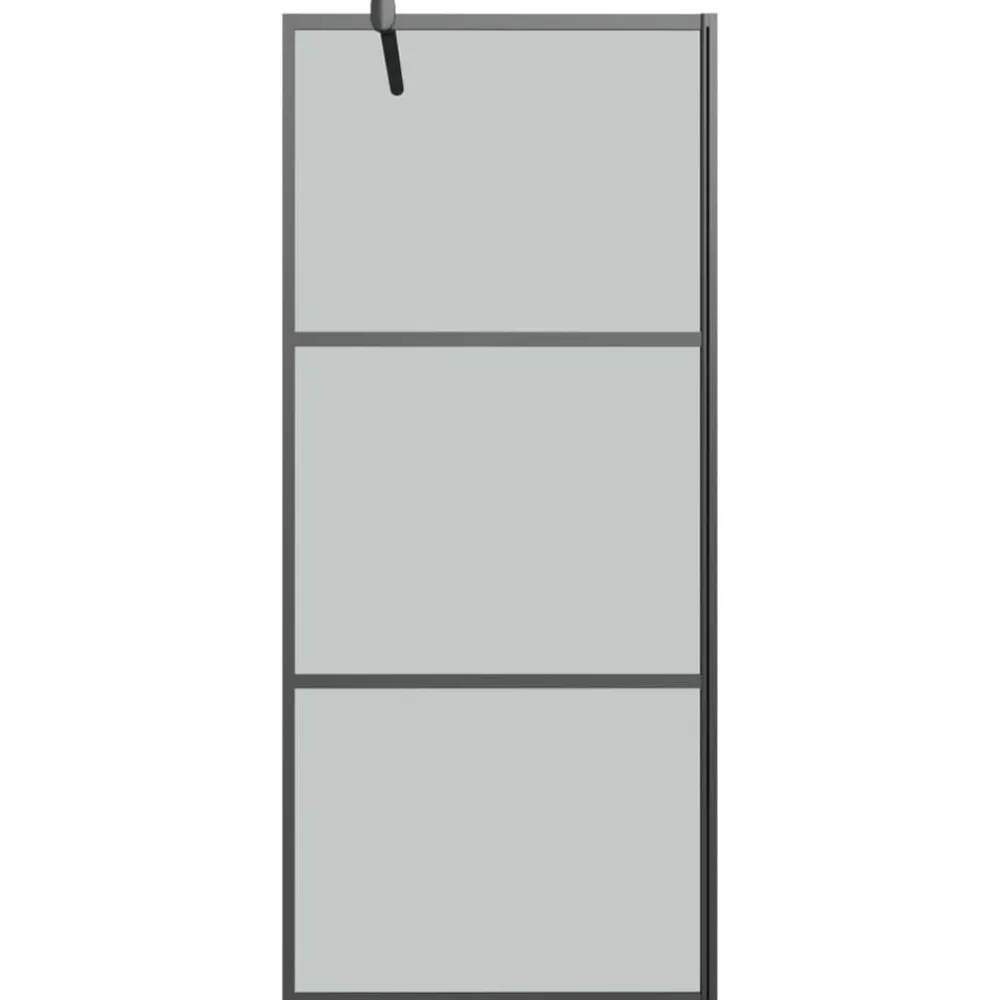 Plomberie-vidaXL Paroi de douche 80x195 cm Verre ESG foncé Noir