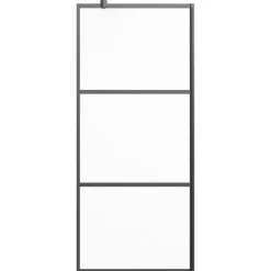 Plomberie-vidaXL Paroi de douche 80x195 cm Verre ESG dépoli Noir