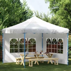 vidaXL Paroi de tente de réception 2 pcs avec fenêtre PE