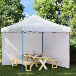 vidaXL Parois de tente de réception 2 pcs et fermeture éclair PE