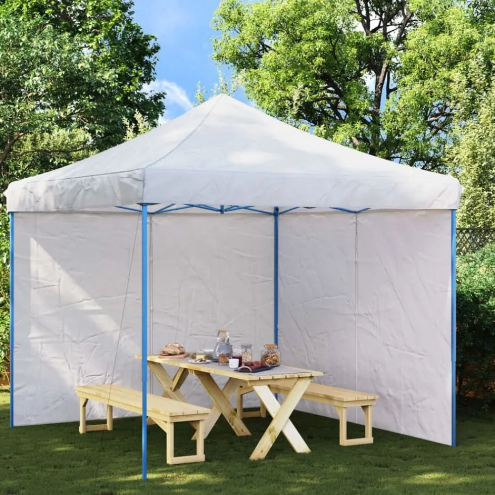 vidaXL Parois de tente de réception 2 pcs et fermeture éclair PE