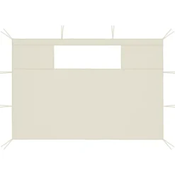 Pelouses & Jardins-vidaXL Parois latérales de belvédère avec fenêtres 2 pcs Crème Cr&egrave;me