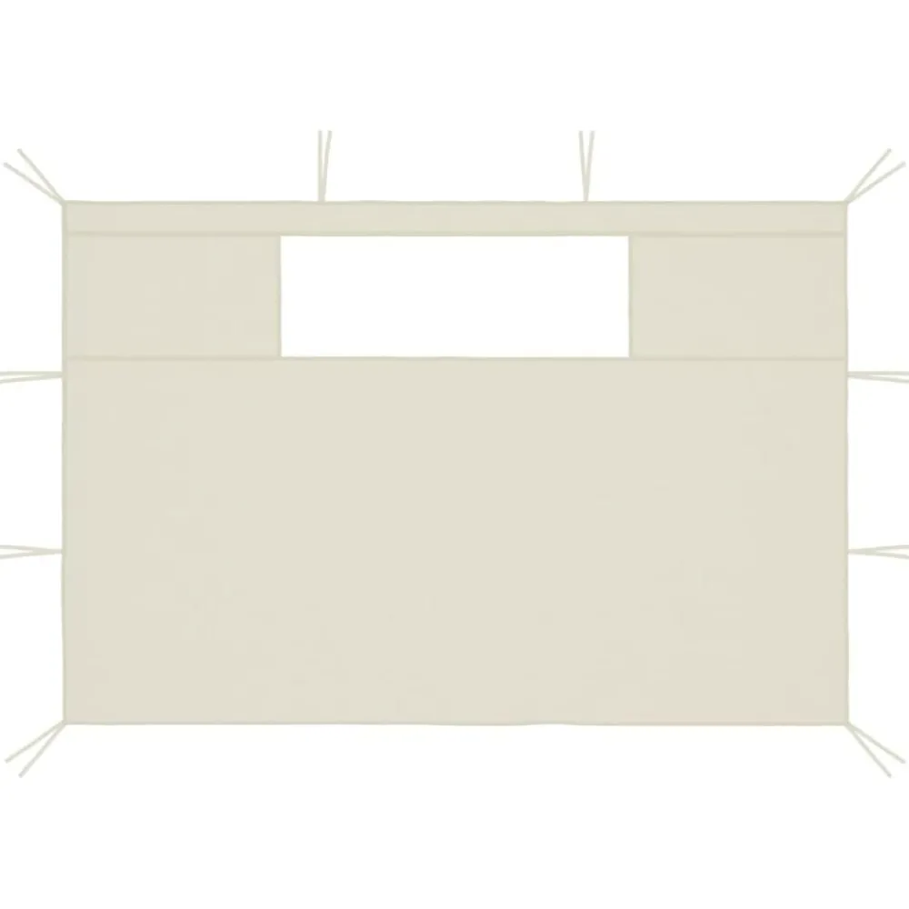 Pelouses & Jardins-vidaXL Parois latérales de belvédère avec fenêtres 2 pcs Crème Crème