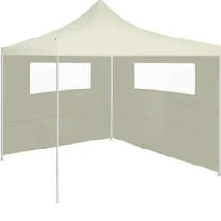 Pelouses & Jardins-vidaXL Parois latérales de belvédère avec fenêtres 2 pcs Crème Crème