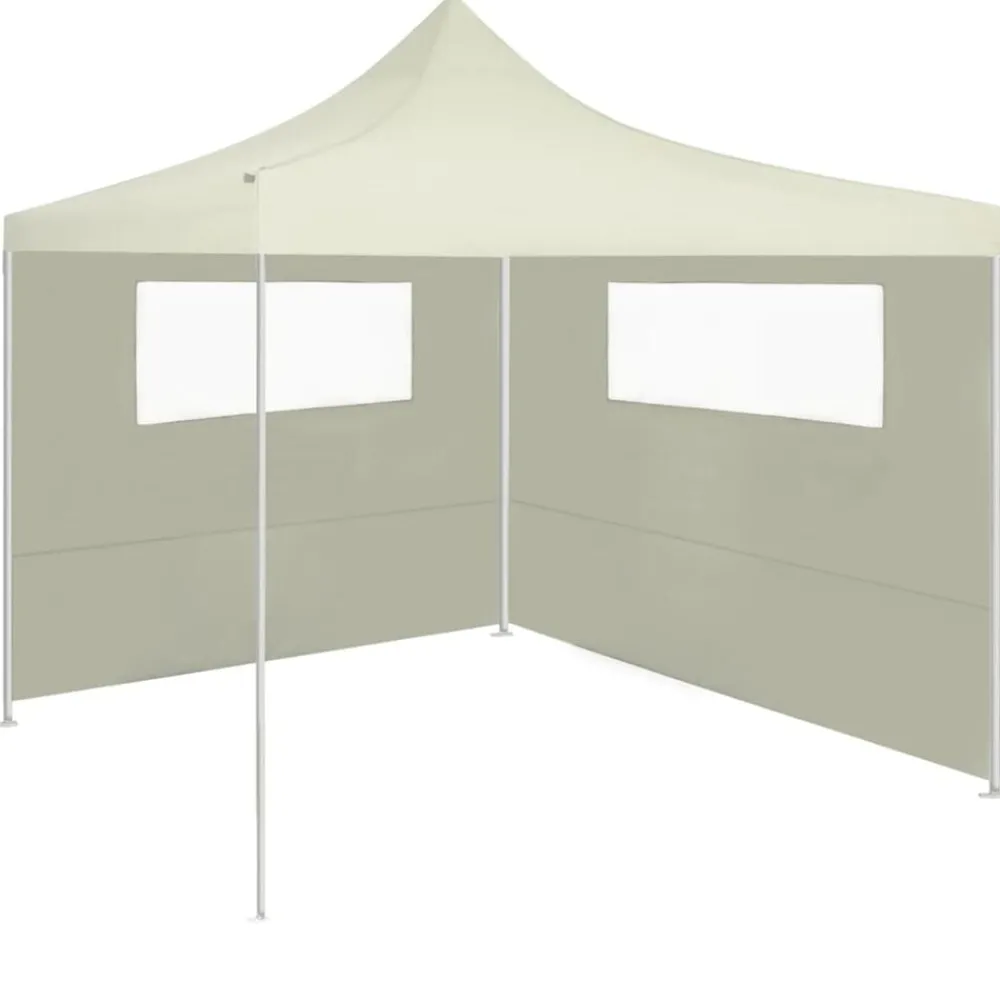 Pelouses & Jardins-vidaXL Parois latérales de belvédère avec fenêtres 2 pcs Crème Crème