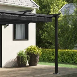 Pelouses & Jardins-vidaXL Pavillon 300 x 300 x 200 cm Polyester Anthracite