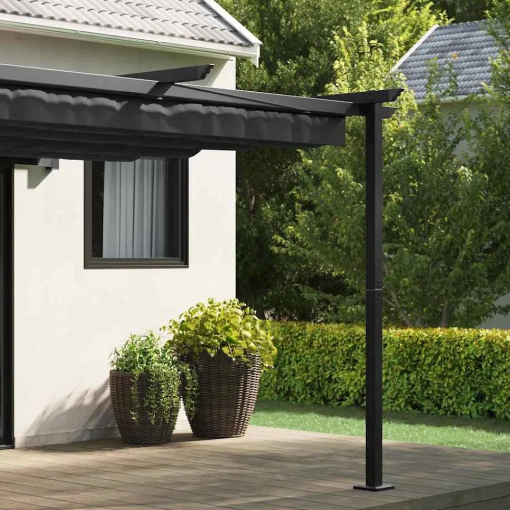 Pelouses & Jardins-vidaXL Pavillon 300 x 300 x 200 cm Polyester Anthracite