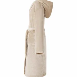 Vêtements & Accessoires-vidaXL Peignoir avec capuche s Flanelle Beige