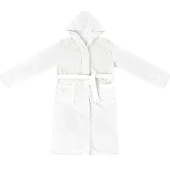 Vêtements & Accessoires-vidaXL Peignoir avec capuche s Flanelle Blanc