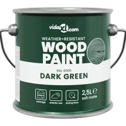 Consommables De Construction-vidaXL Peinture pour bois 2,5 L Impression murale Vert