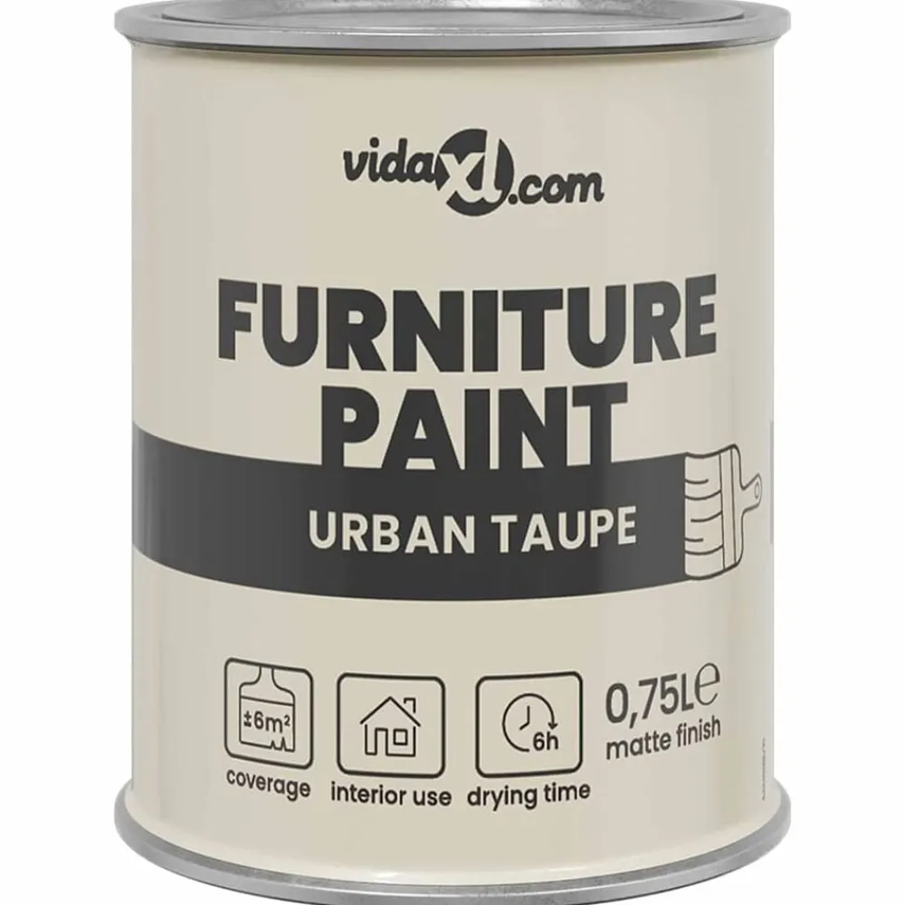 Consommables De Construction-vidaXL Peinture pour meubles Marron 0,75 L Impression murale Taupe
