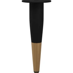 Accessoires De Quincaillerie-vidaXL Pieds de meuble 2 pcs Noir et or Ø 40 x 98 mm Fer