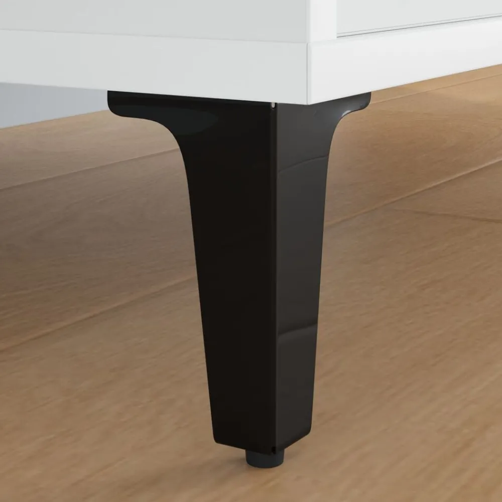 vidaXL Pieds de meuble 2 pcs Noir 54,1 x 54,1 x 100 mm Fer