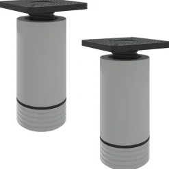 Accessoires De Quincaillerie-vidaXL Pieds de meuble Réglable 2 pcs Blanc 64 x 64 x 100 mm PP