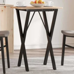vidaXL Pieds de table à manger cadre en X 40x40x73 cm acier