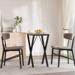 vidaXL Pieds de table à manger cadre en X 40x40x73 cm acier