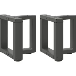 Accessoires Pour Tables-vidaXL Pieds de table basse en T 2 pièces 30x25x(30-31) cm Acier Anthracite