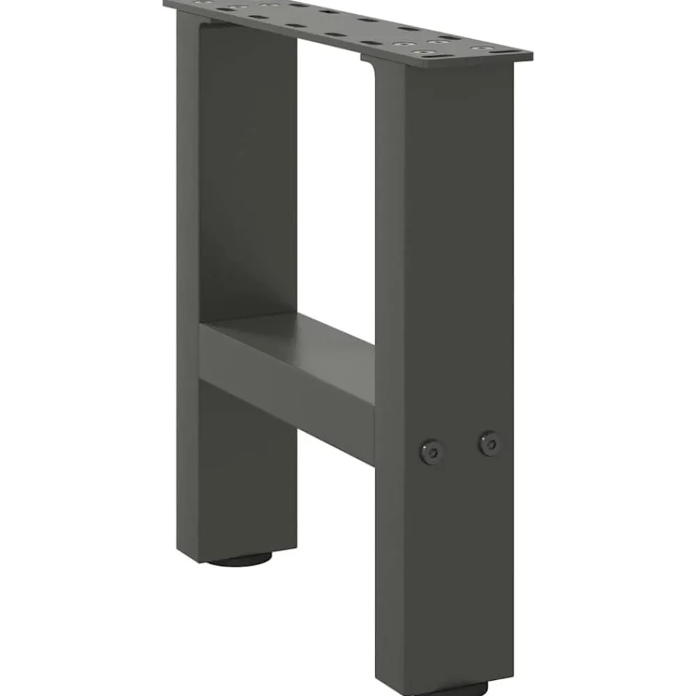 Accessoires Pour Tables-vidaXL Pieds de table basse 2 pièces 30 x (30-31) cm Acier Anthracite
