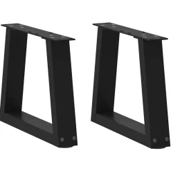 Accessoires Pour Tables-vidaXL Pieds de table basse en V 2 pièces 30 x (30-31,3) cm Acier Noir