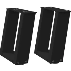 Accessoires Pour Tables-vidaXL Pieds de table basse en U 2 pièces 30 x (30-31) cm Acier Noir