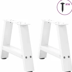 vidaXL Pieds de table basse en forme de A 2 pièces 30 x (30-31) cm Acier